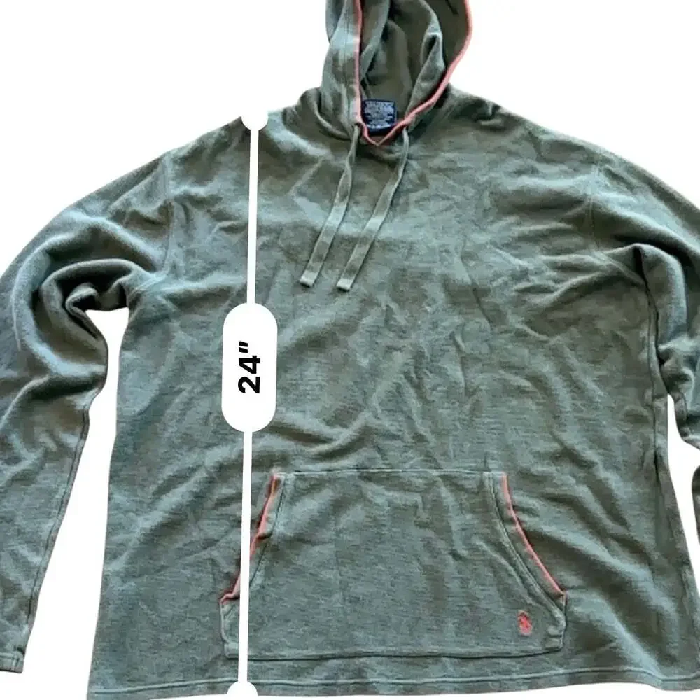 Polo Ralph Lauren Sleepwear Hoodie Men's XL Olive Green Waffle Knit Thermal Pony